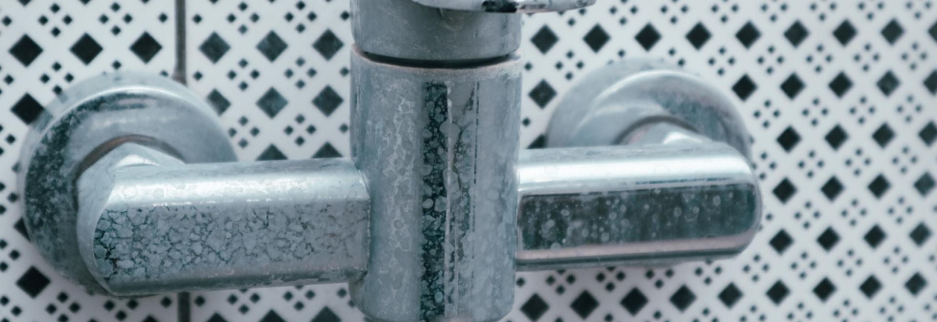 hard water calcified on sink