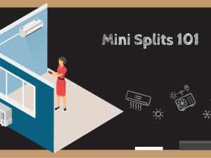 blackboard image with the text "mini splits 101"